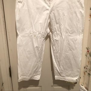 Talbots white dropped pant